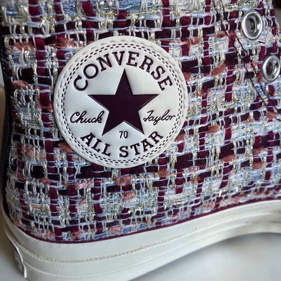 NEW w/o Tags Converse Tweed Boucle Shimmer High Tops  W 9  EU 40 M 7 - Picture 4 of 6